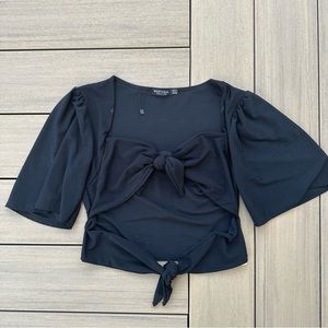 Nasty Gal Front Tie Crop Top